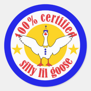 Sticker rond Silly Lil Goose Certifié