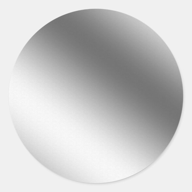 Sticker Rond Silver Modern tendance personnalisée (Devant)