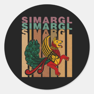 Sticker Rond Simargl Paganisme Chien Ancêtre Nordique National
