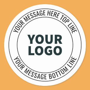 Sticker Rond Simple à remplacer par votre logo ou image