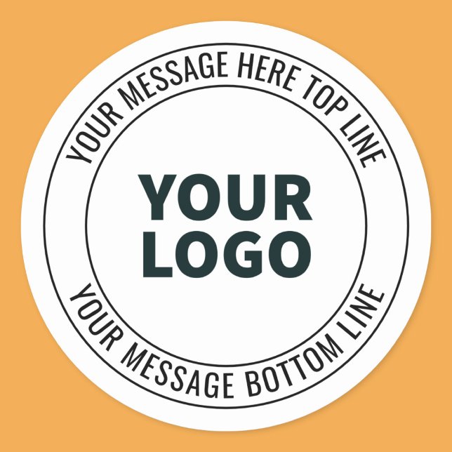 Sticker Rond Simple à remplacer par votre logo ou votre image (Créateur téléchargé)