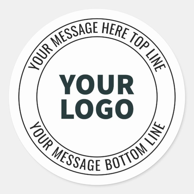 Sticker Rond Simple à remplacer par votre logo ou votre image (Devant)