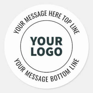 Sticker Rond Simple à remplacer par votre logo ou votre image