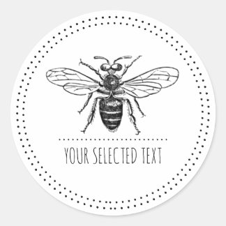 Sticker Rond Simple Abeille
