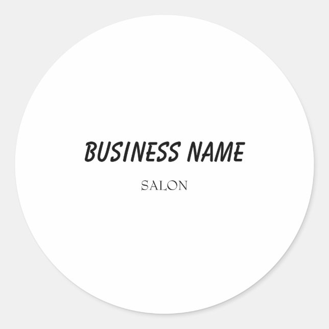 Sticker Rond simple bleu vert aquarelle script affaires moderne (Devant)