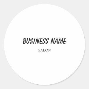 Sticker Rond simple bleu vert aquarelle script affaires moderne