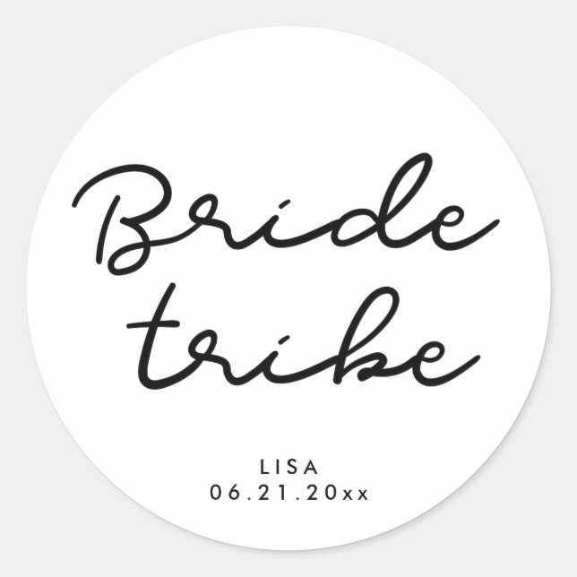 Sticker Rond Simple Bride Tribe (Devant)
