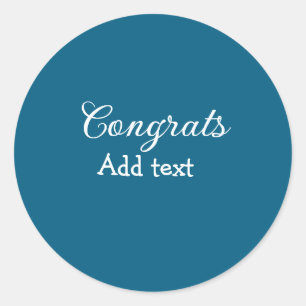 Sticker Rond Simple congratulation graduation add your