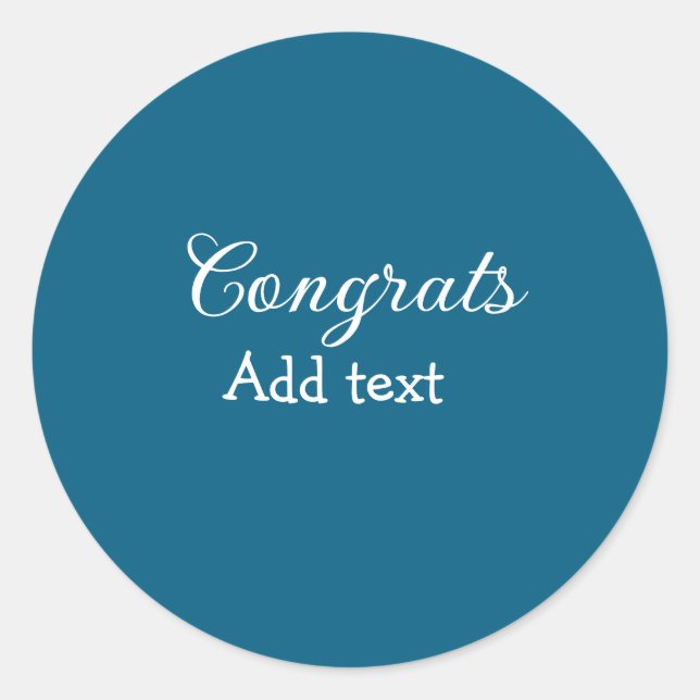 Sticker Rond Simple congratulation graduation add your (Devant)