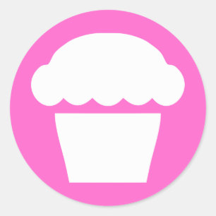 Sticker Rond simple cupcake