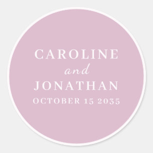 Sticker Rond SIMPLE ÉLÉGANT ÉLÉGANT VIGNE SOMBRe MARIAGE SUR ME