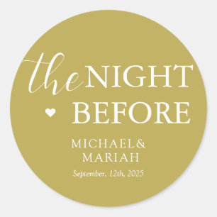 Sticker Rond Simple Élégant La Nuit Avant Le Dîner De La Répéti