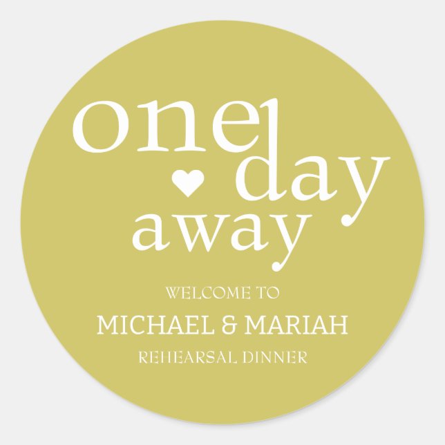 Sticker Rond Simple Élégant La Nuit Avant Le Dîner De La Répéti (Devant)