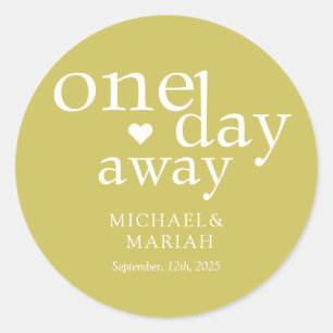 Sticker Rond Simple Élégant Le Dîner de Répétition de la Veille