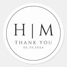 Simple élégante typographie Mariage monographique