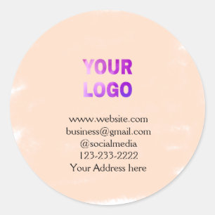 Sticker Rond simple et minimal ajouter votre logo/design ici te