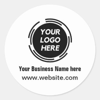 Sticker Rond Simple et minimal ajoutez votre logo ou votre desi