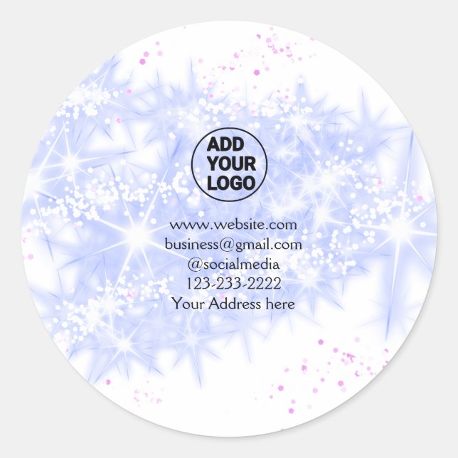 Sticker Rond simple et minimal ajoutez votre logo/votre design  (Devant)