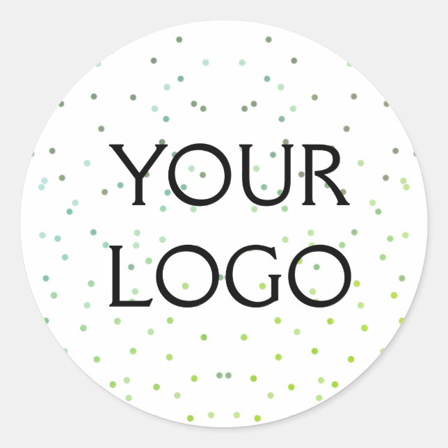 Sticker Rond simple et minimal ajoutez votre logo/votre design  (Devant)