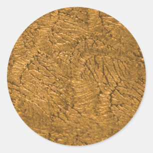 Sticker Rond Simple Faux Gold.