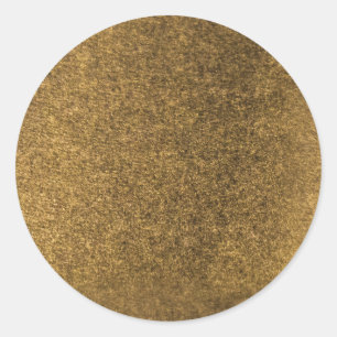 Sticker Rond Simple Faux Gold Foil.
