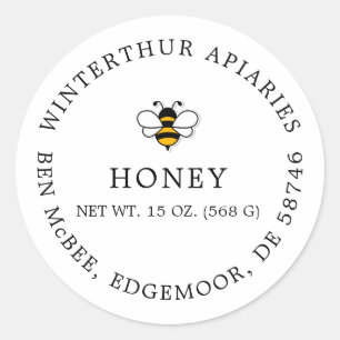 Sticker Rond Simple ferme apicole entreprise  