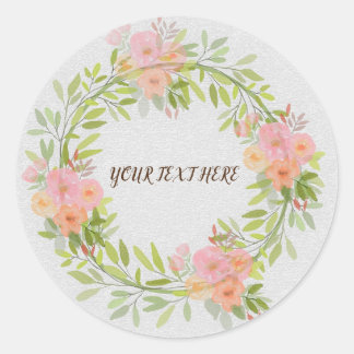 STICKER ROND SIMPLE FLORAL