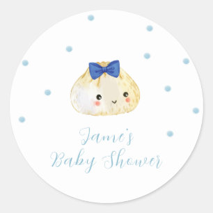 Sticker Rond Simple garçon Petit Baby shower de dumping
