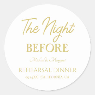 Sticker Rond Simple Le Dîner La Veille De La Répétition