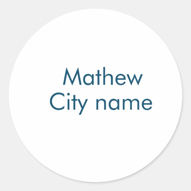 Sticker Rond simple lettre initiale monogramme ajouter votre no (Devant)