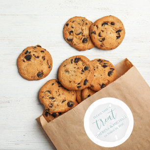 Sticker Rond Simple Mariage Minimaliste Treat Beach Dollar de s