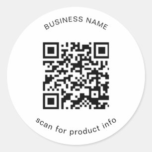 Sticker Rond Simple marketing marketing QR Code entreprise