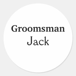 Sticker Rond SIMPLE MINIMAL ajoutez votre nom personnalisé garç