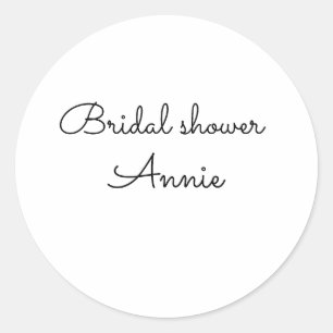 Sticker Rond simple minimal ajoutez votre nom texte enterrement