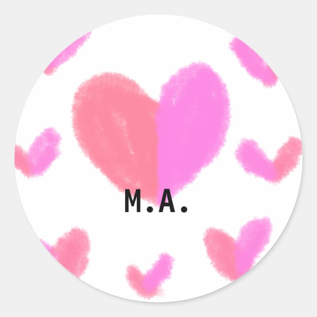 Sticker Rond SIMPLE MINIMAL.CUTIE AJOUTER NOM BÉBÉ lettre Jeter (Devant)