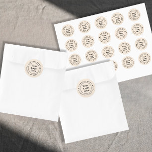 Sticker Rond Simple minimaliste beige