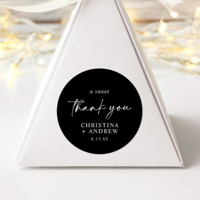 Sticker Rond Simple Minimaliste & Moderne | Mariage  (Créateur téléchargé)