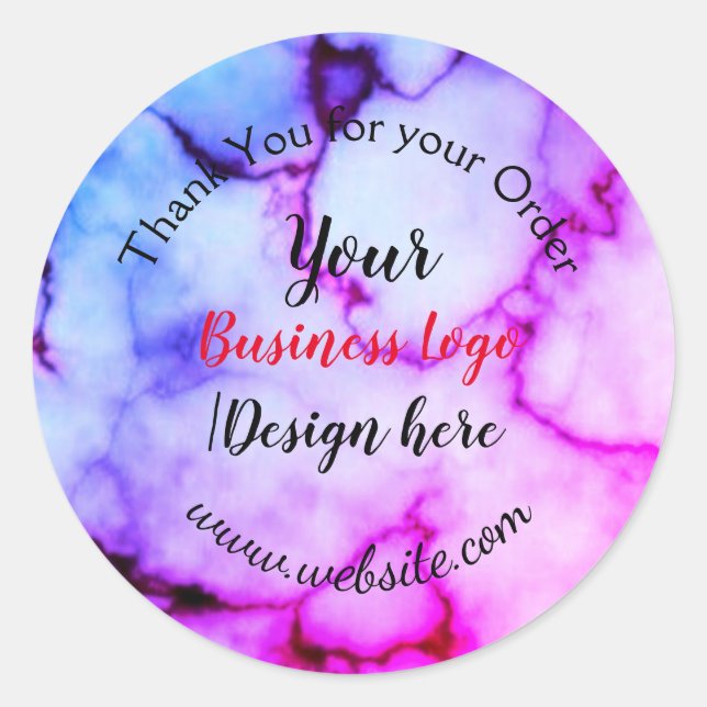 Sticker Rond simple minimum ajouter votre logo/design ici marbr (Devant)