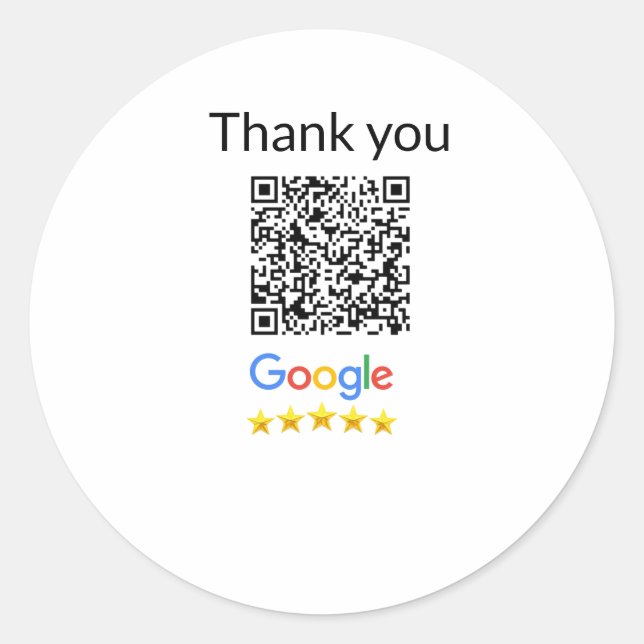 Sticker Rond Simple minimum q r code ajouter logo code d'analys (Devant)