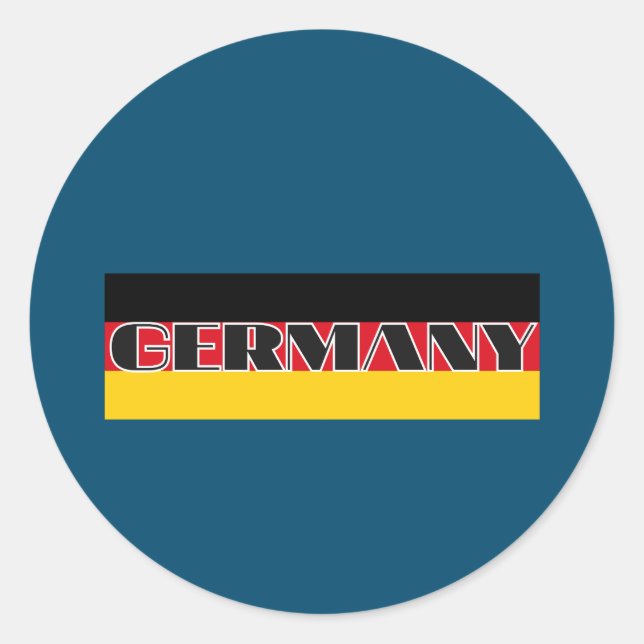 Sticker Rond Simple Modern Allemagne drapeau allemand Souvenir (Devant)