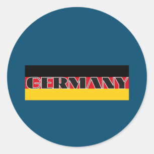 Sticker Rond Simple Modern Allemagne drapeau allemand Souvenir