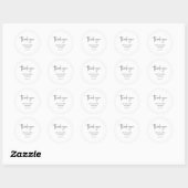 Sticker Rond Simple, moderne et minimaliste | MARIAGE (Feuille)