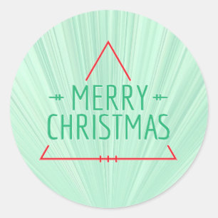 Sticker Rond Simple Noël