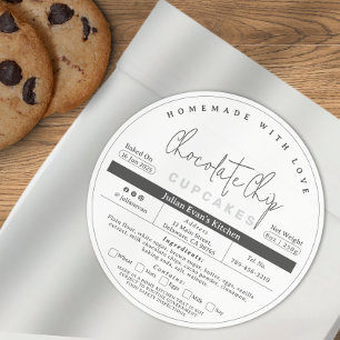 Sticker Rond Simple propre fait maison Cottage Food Law Étiquet
