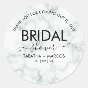 Sticker Rond Simple Script Élégant de Mariée pour Baby Shower