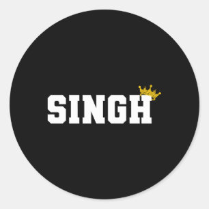 Sticker Rond Simple Singh Indian Punjab Punjabi Sikh
