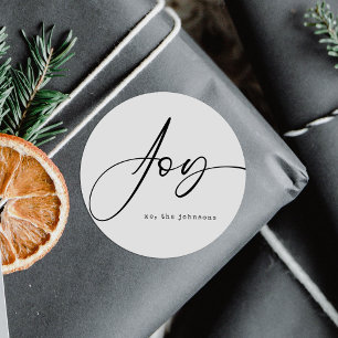 Sticker Rond Simple vacances de Noël minimaliste