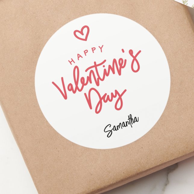 Sticker Rond Simple Valentine's Day Favor (Créateur téléchargé)