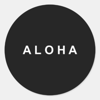 Sticker Rond Simplement Aloha