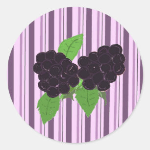 Sticker Rond Simplement des mûres
